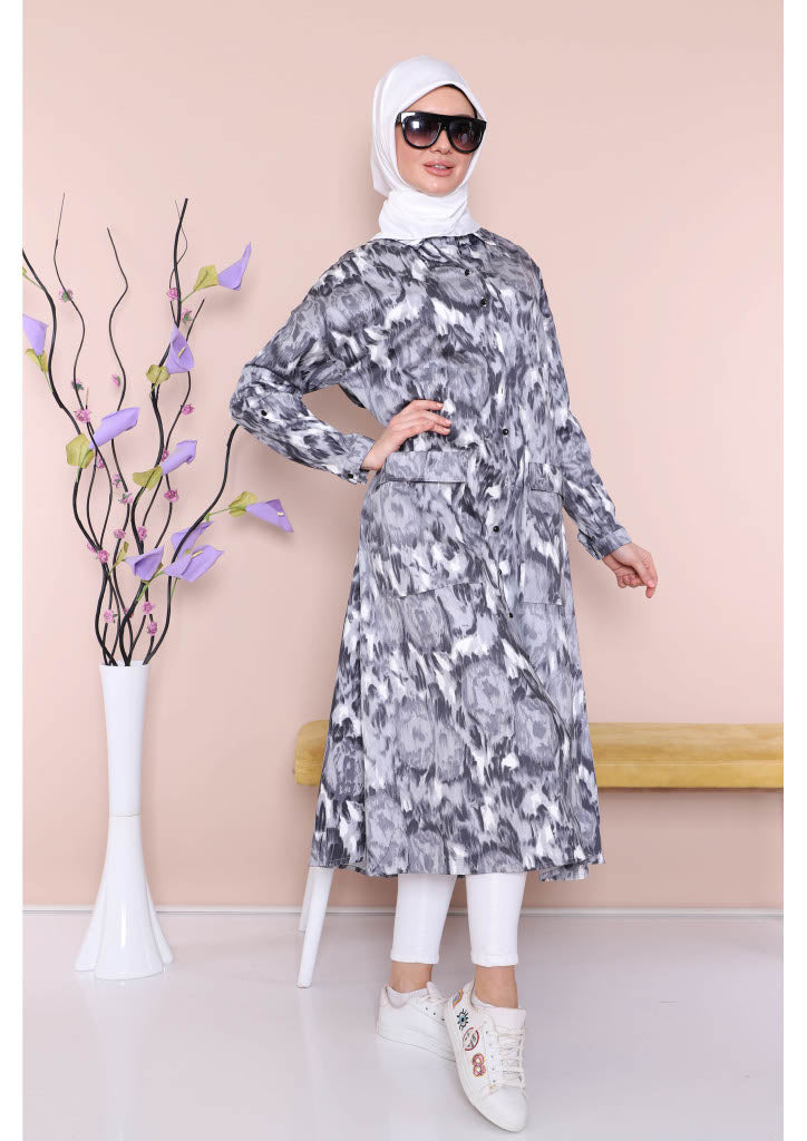 夜*空様 alumu jacquard design 2way tunic to alumu jacquard design